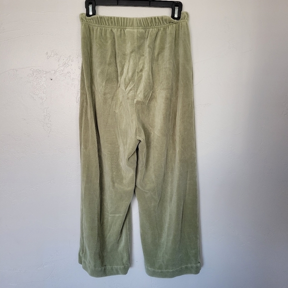 Dressbarn Women's Medium Light Green Velour Track Suit Two Piece Outfit Set Pant - Picture 6 of 8